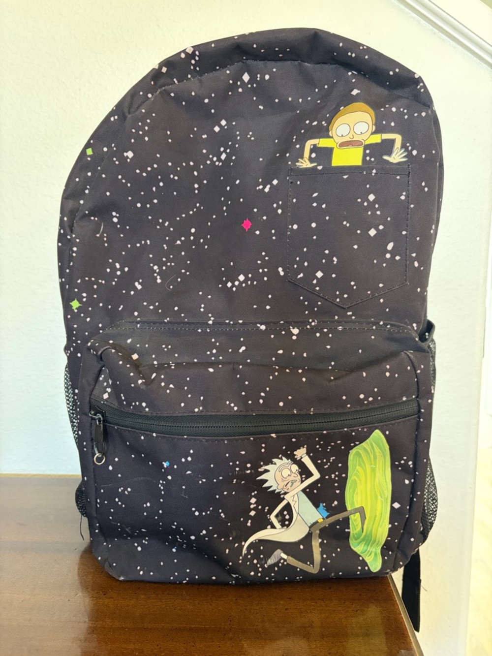 Bioworld Rick and Morty Adult Swim Black Space Print Backpack
